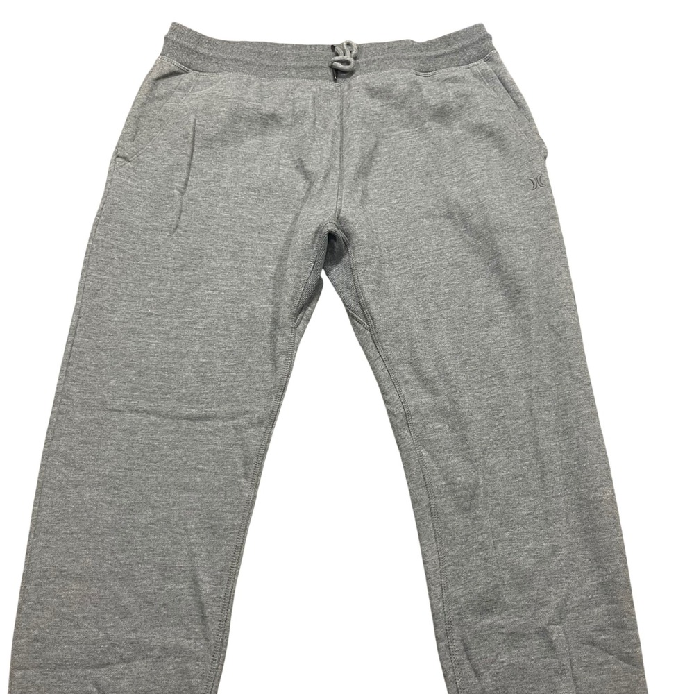 Hurley Mens XXL Gray Fleece Jogger Sweatpants‎ Drawstring Pockets Heathered